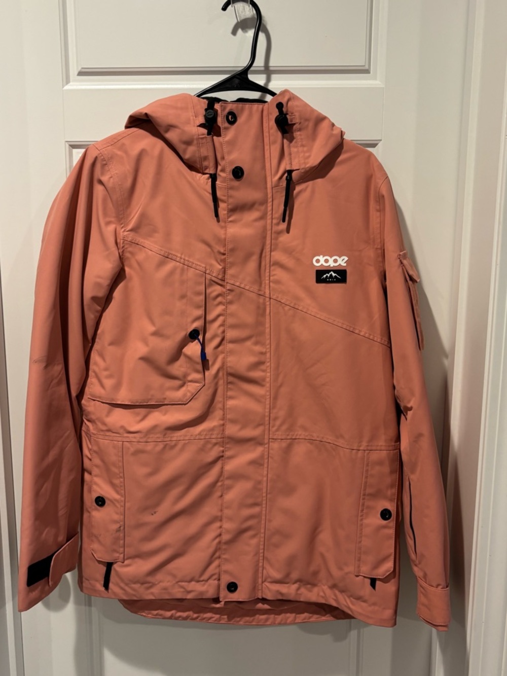 DOPE Hooded Snowboard Jacket in Dusty Rose